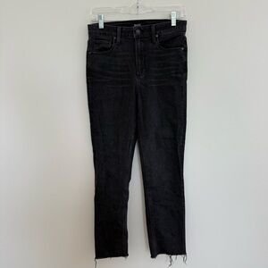 Paige Straight Leg Black Jeans Size 27